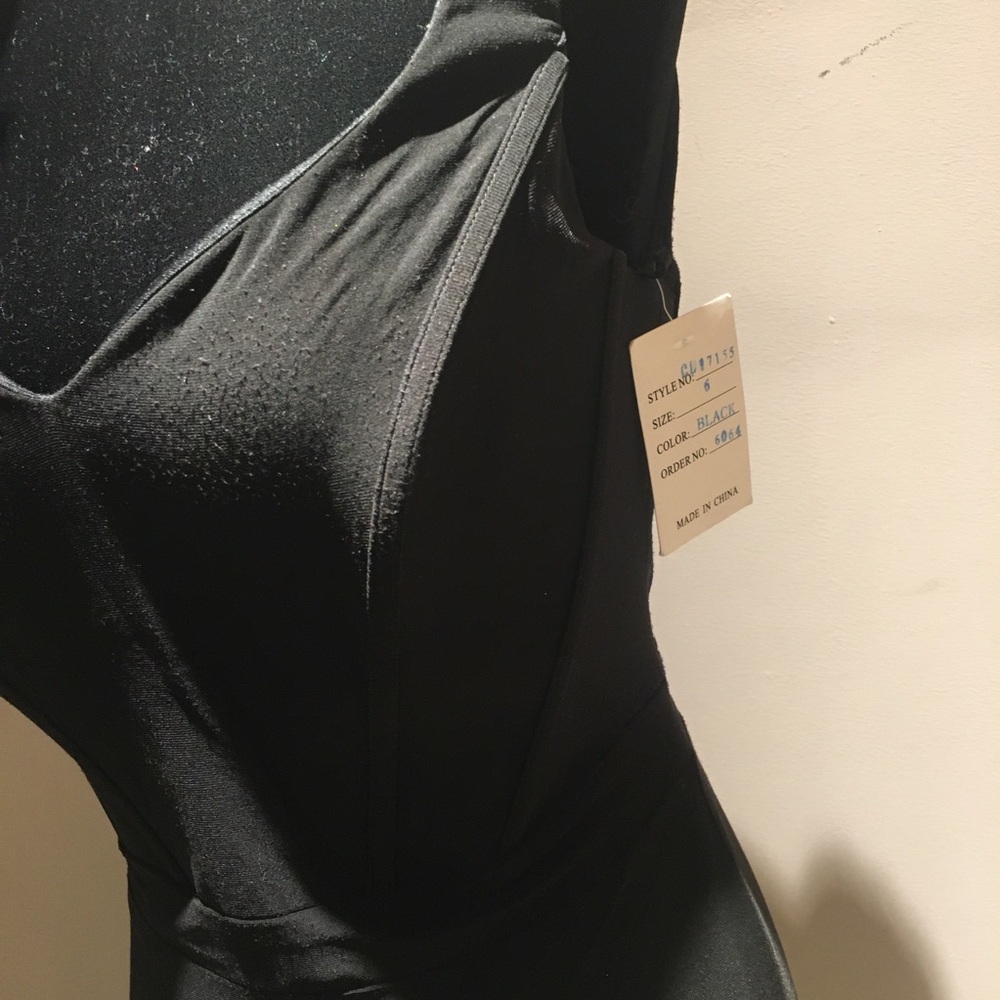Colette by Mon Cheri Black Jersey Gown 6 - Picture 3 of 8